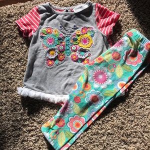 Emily Rose matching outfit. butterfly & flowers